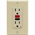 Gorgeousglow Mfg C21-GFNT1-RNI Self-Test 15A GFCI Outlet With Wall Plate, Ivory GO110735